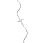 Monte Luna Lab-Grown Diamond Cross Bolo Bracelet in Rhodium-Plated Sterling Silver at Arman's Jewellers Kitchener
