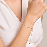 Monte Luna Lab-Grown Infinity Bolo Bracelet in 18K Yellow Gold-Plated Sterling Silver at Arman's Jewellers Kitchener