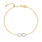 Monte Luna Lab-Grown Infinity Bolo Bracelet in 18K Yellow Gold-Plated Sterling Silver at Arman's Jewellers Kitchener