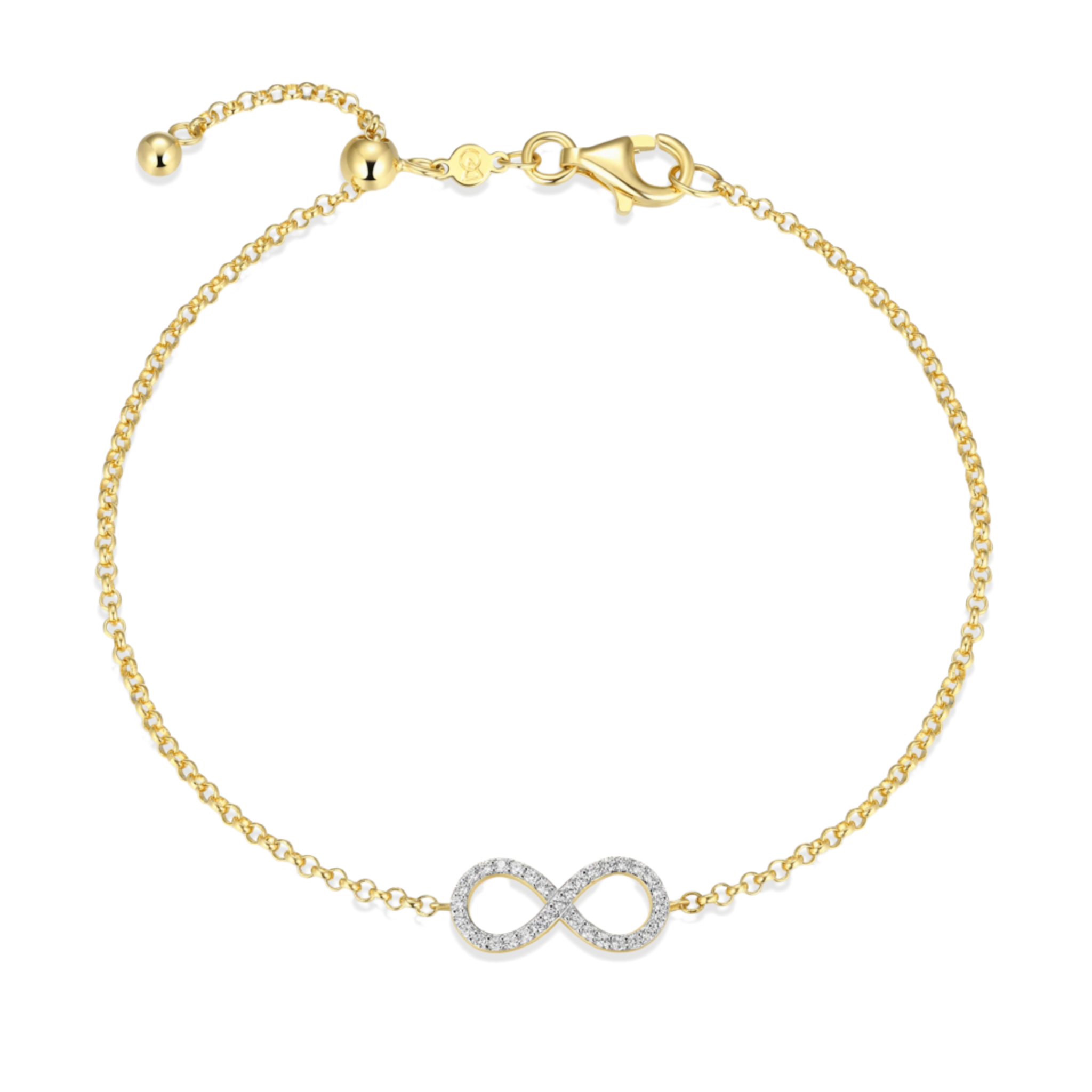 Monte Luna Lab-Grown Infinity Bolo Bracelet in 18K Yellow Gold-Plated Sterling Silver at Arman's Jewellers Kitchener