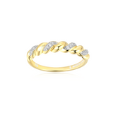 Monte Luna Lab-Grown Diamond Twist Stackable Ring in 18K Yellow Gold-Plated Sterling Silver at Arman's Jewellers Kitchener