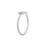 Monte Luna Lab Grown Diamond Open Heart Stackable Ring in Rhodium-Plated Sterling Silver at Arman's Jewellers Kitchener Waterloo