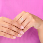 Monte Luna Lab Grown Diamond Open Heart Stackable Ring in Rhodium-Plated Sterling Silver at Arman's Jewellers Kitchener Waterloo