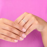 Monte Luna Lab Grown Diamond Open Heart Stackable Ring in Rhodium-Plated Sterling Silver at Arman's Jewellers Kitchener Waterloo