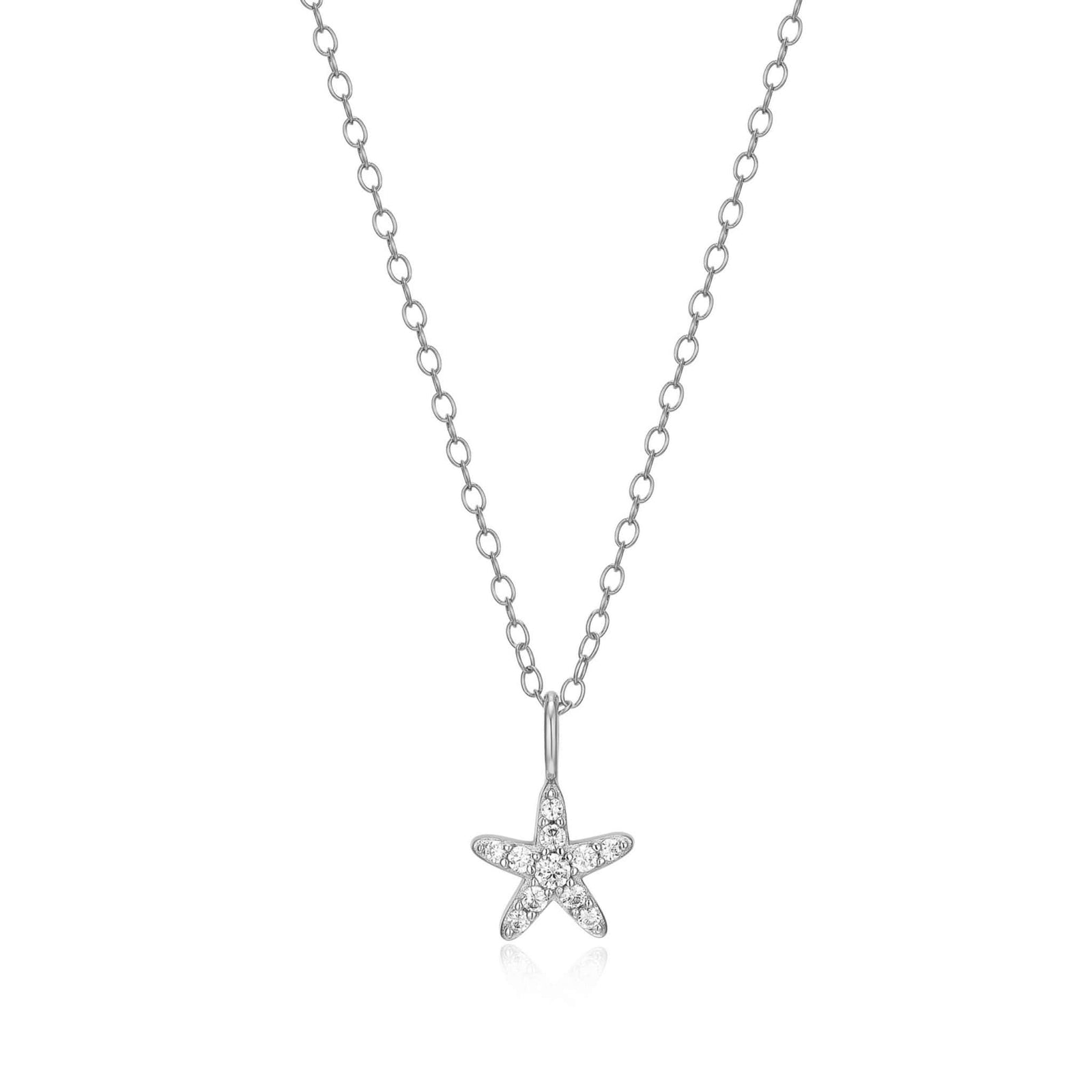 Monte Luna lab-created diamond rhodium-plated sterling silver starfish necklace at Arman's Jewellers Kitchener Waterloo