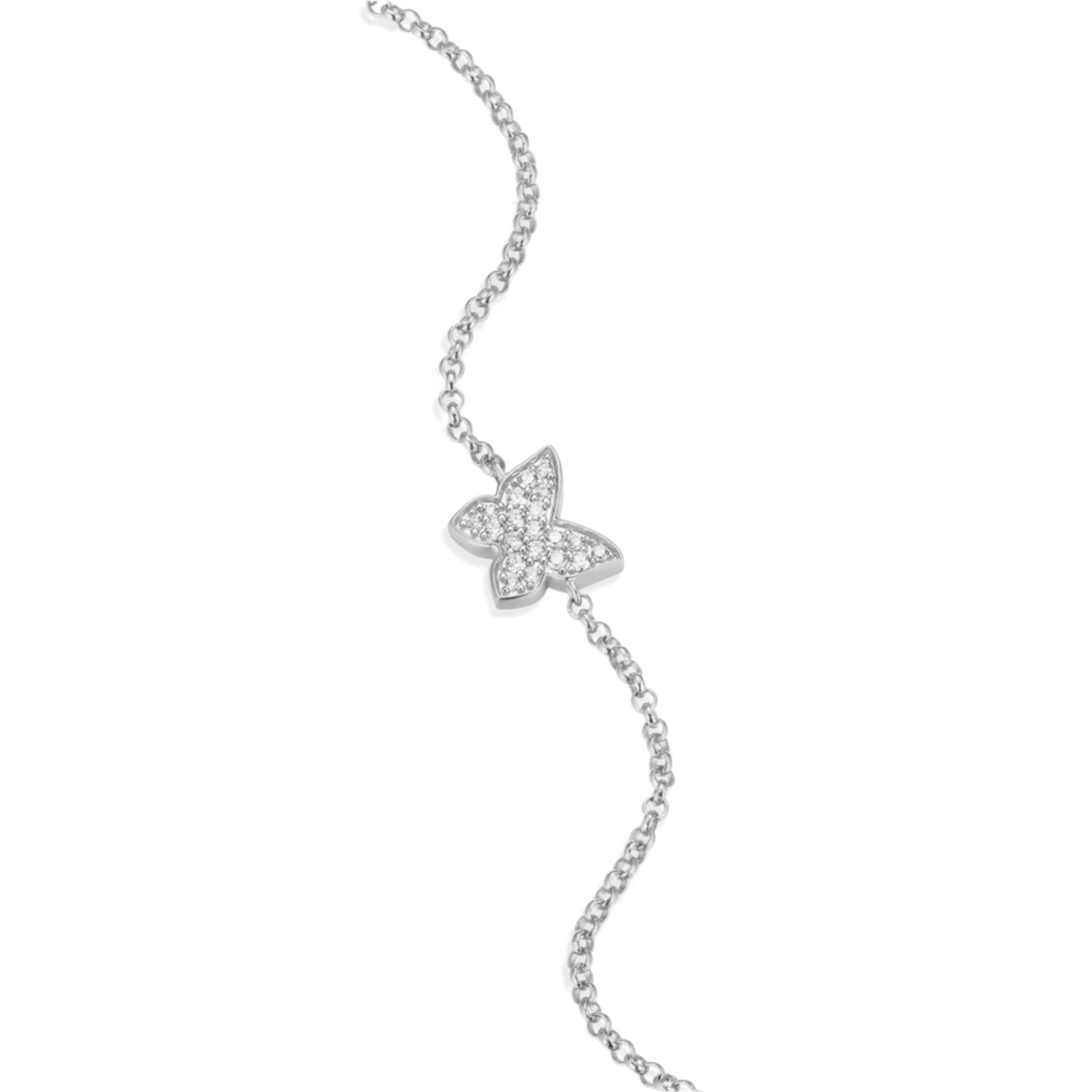 Monte Luna Lab-Grown Diamond Butterfly Bolo Bracelet in Rhodium-Plated Sterling Silver at Arman's Jewellers Kitchener