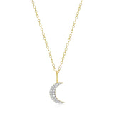 Monte Luna Lab-Grown Diamond Crescent Moon Pendant Necklace in 18K Yellow Gold-Plated Sterling Silver at Arman's Jewellers Kitchener Waterloo