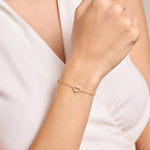 Monte Luna Lab-Grown Diamond Open Heart Bolo Bracelet in 18K Yellow Gold-Plated Sterling Silver at Arman's Jewellers Kitchener