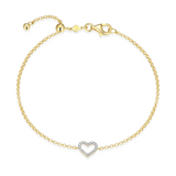 Monte Luna Lab-Grown Diamond Open Heart Bolo Bracelet in 18K Yellow Gold-Plated Sterling Silver at Arman's Jewellers Kitchener