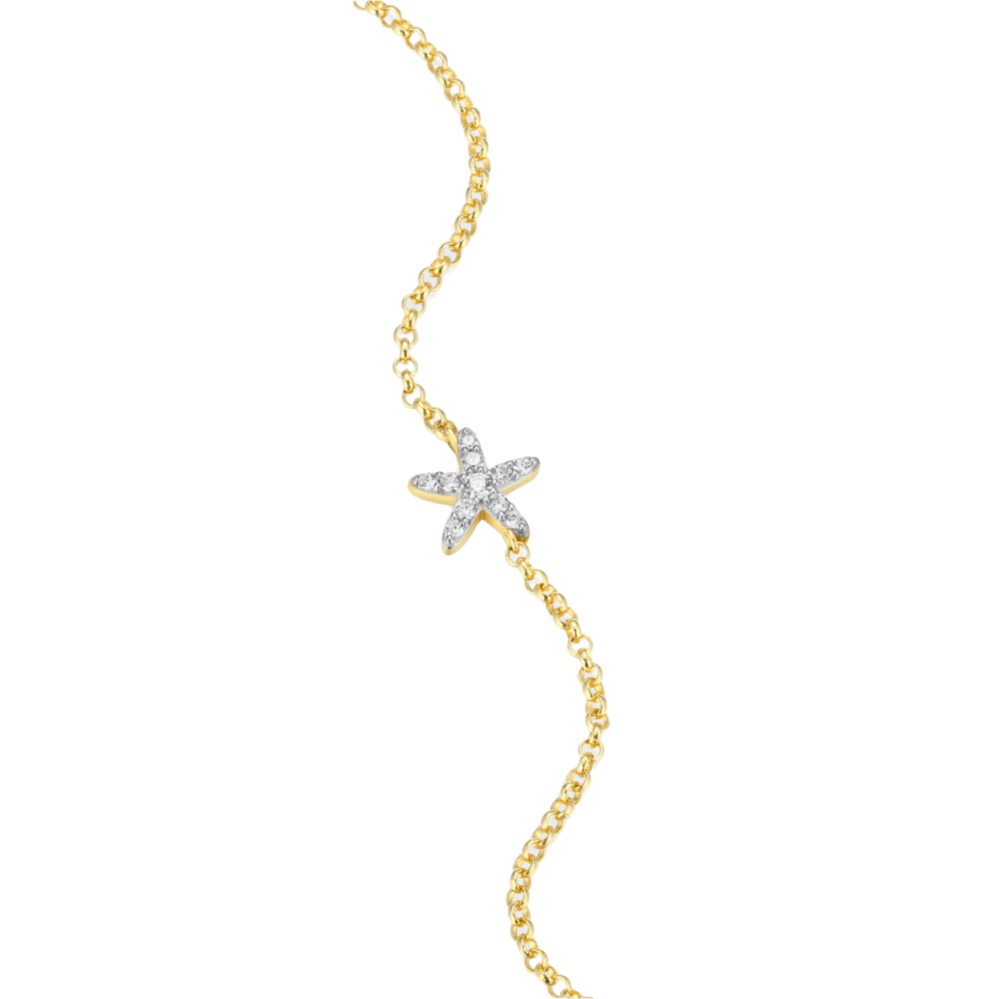 Monte Luna Lab-Grown Diamond Starfish Bolo Bracelet in 18K Yellow Gold-Plated Sterling Silver at Arman's Jewellers Kitchener 