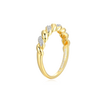 Monte Luna Lab-Grown Diamond Twist Stackable Ring in 18K Yellow Gold-Plated Sterling Silver at Arman's Jewellers