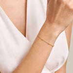 Monte Luna Lab-Grown Diamond Bezel Station Bolo Bracelet in 18K Yellow Gold-Plated Sterling Silver