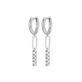 Paperclip Link Drop Silver Earrings at Arman's Jewellers Kitchener