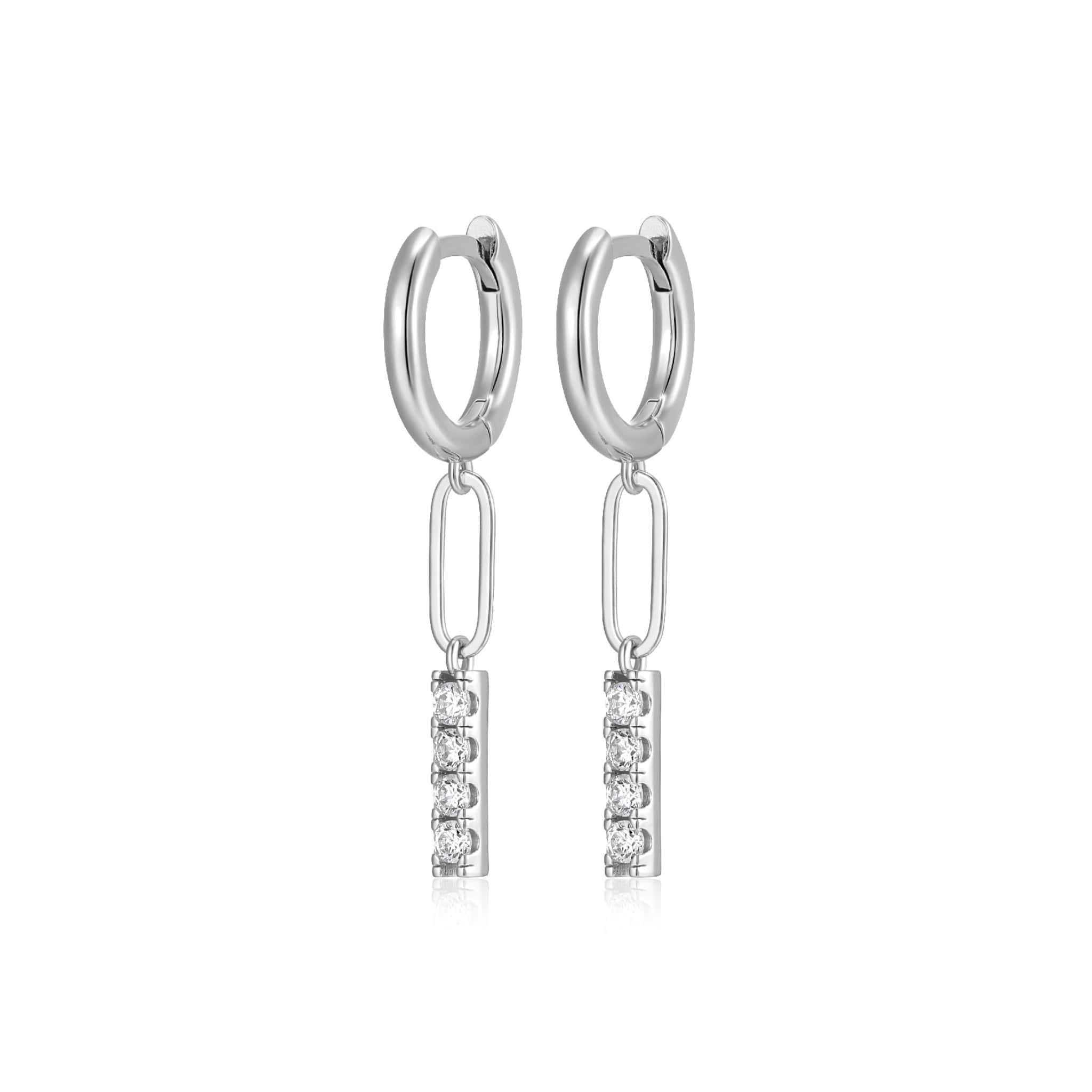 Paperclip Link Drop Silver Earrings at Arman's Jewellers Kitchener