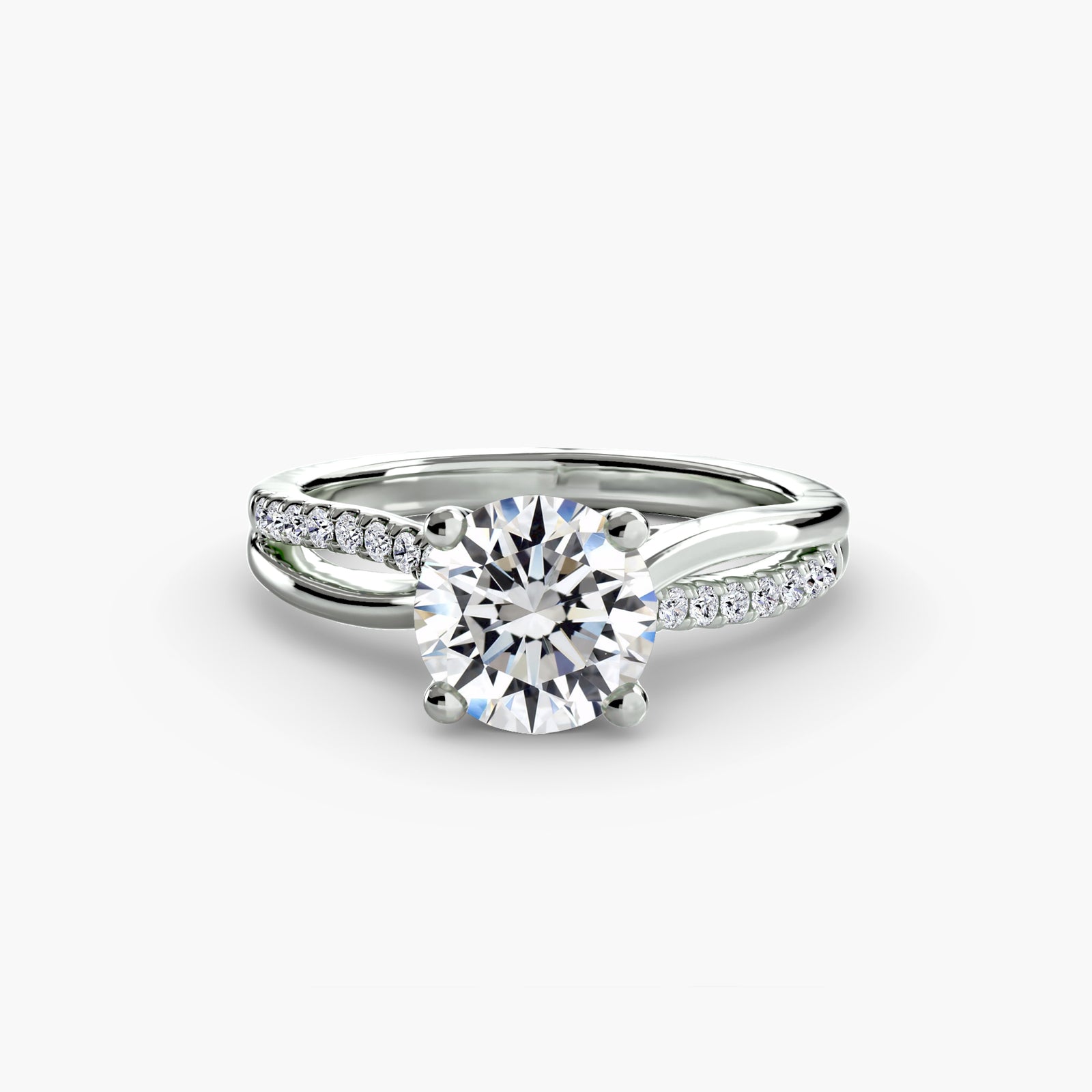 The Split Shank Pavé Solitaire