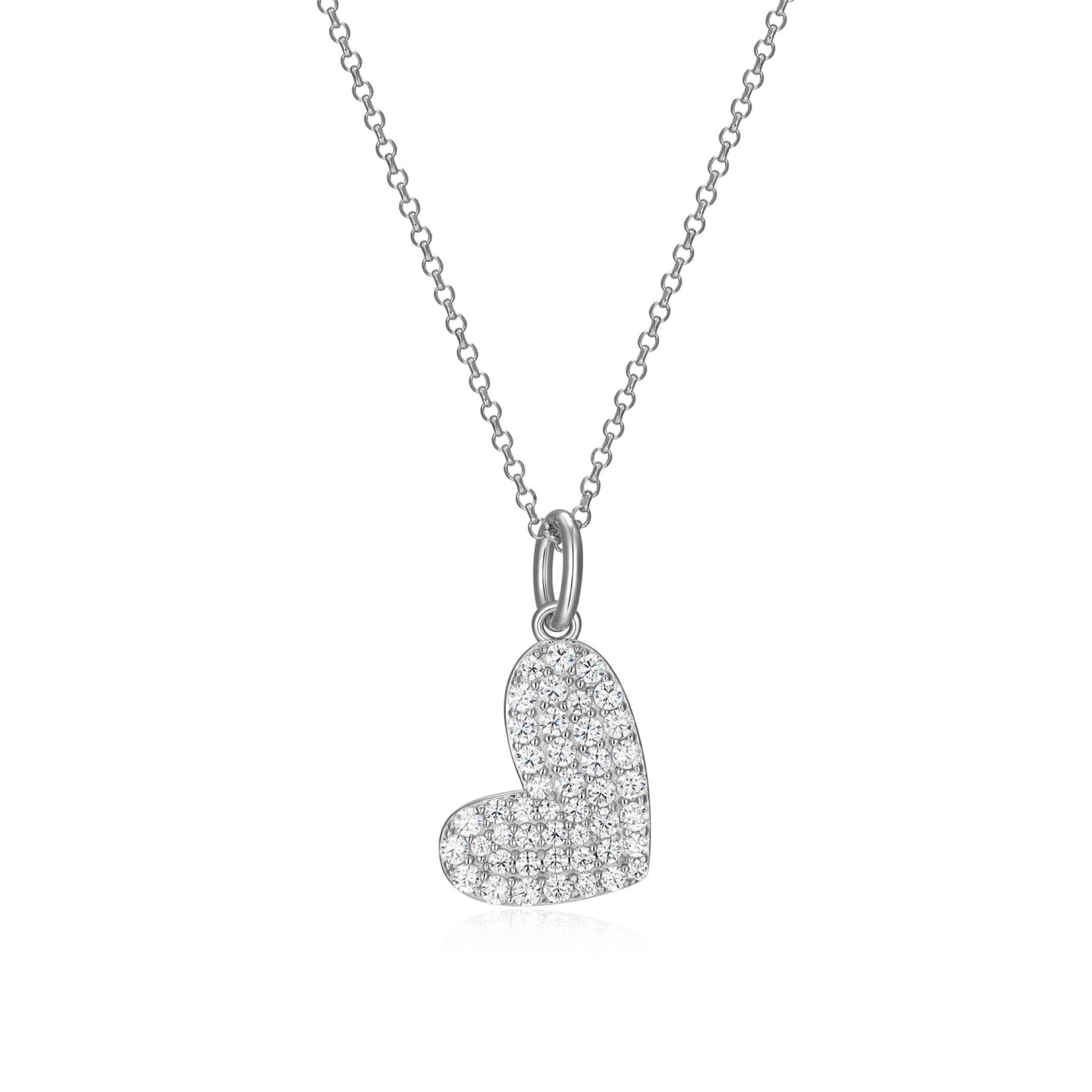 Tilted Heart Silver Slider Necklace at Arman's Jewellers Kitchener