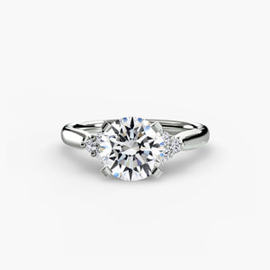 Solitaire with Cluster Shoulders 2