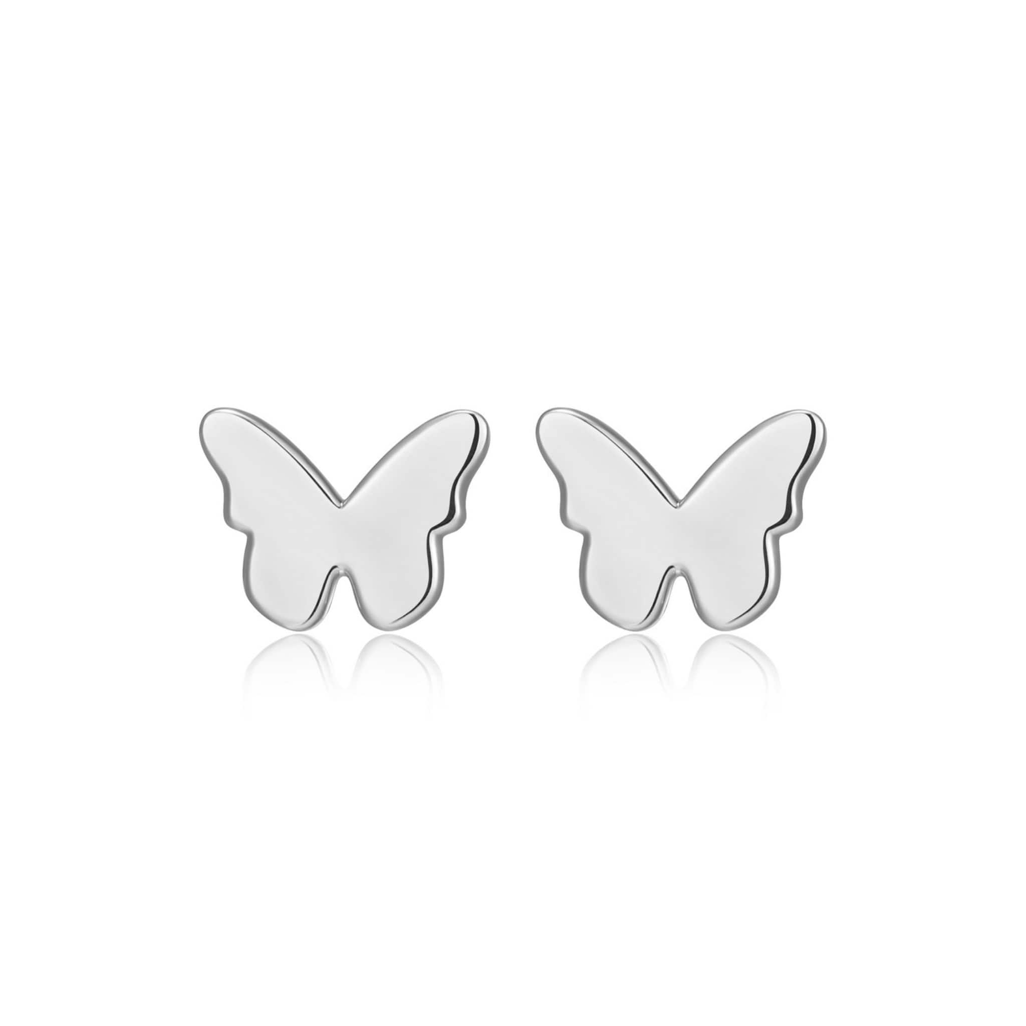 Whimsical Butterfly Silver Stud Earrings at Arman's Jewellers Kitchener 