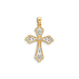 10K Fancy Diamond-Cut Cross Pendant at Arman's Jewellers