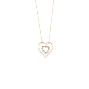 10K Rose Gold Diamond Heart Necklace at Arman's Jewellers 