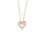 10K Rose Gold 0.10ctw Diamond Heart Necklace at Arman's Jewellers