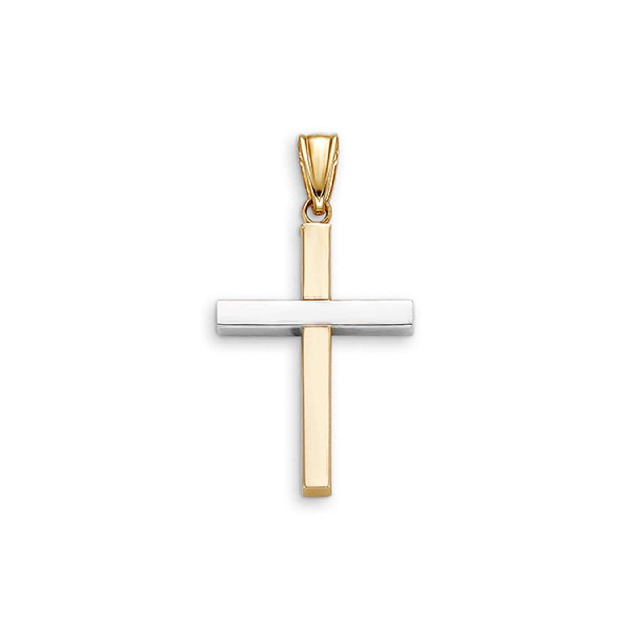 10K Two-Tone Cross Pendant at Arman's Jewellers