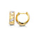 10K Tri-Colour Diamond-Cut Huggie Hoop Earrings at Arman's Jewellers 