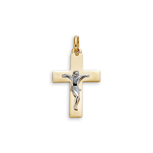 10K Two-Tone Crucifix Cross Pendant at Arman's Jewellers 