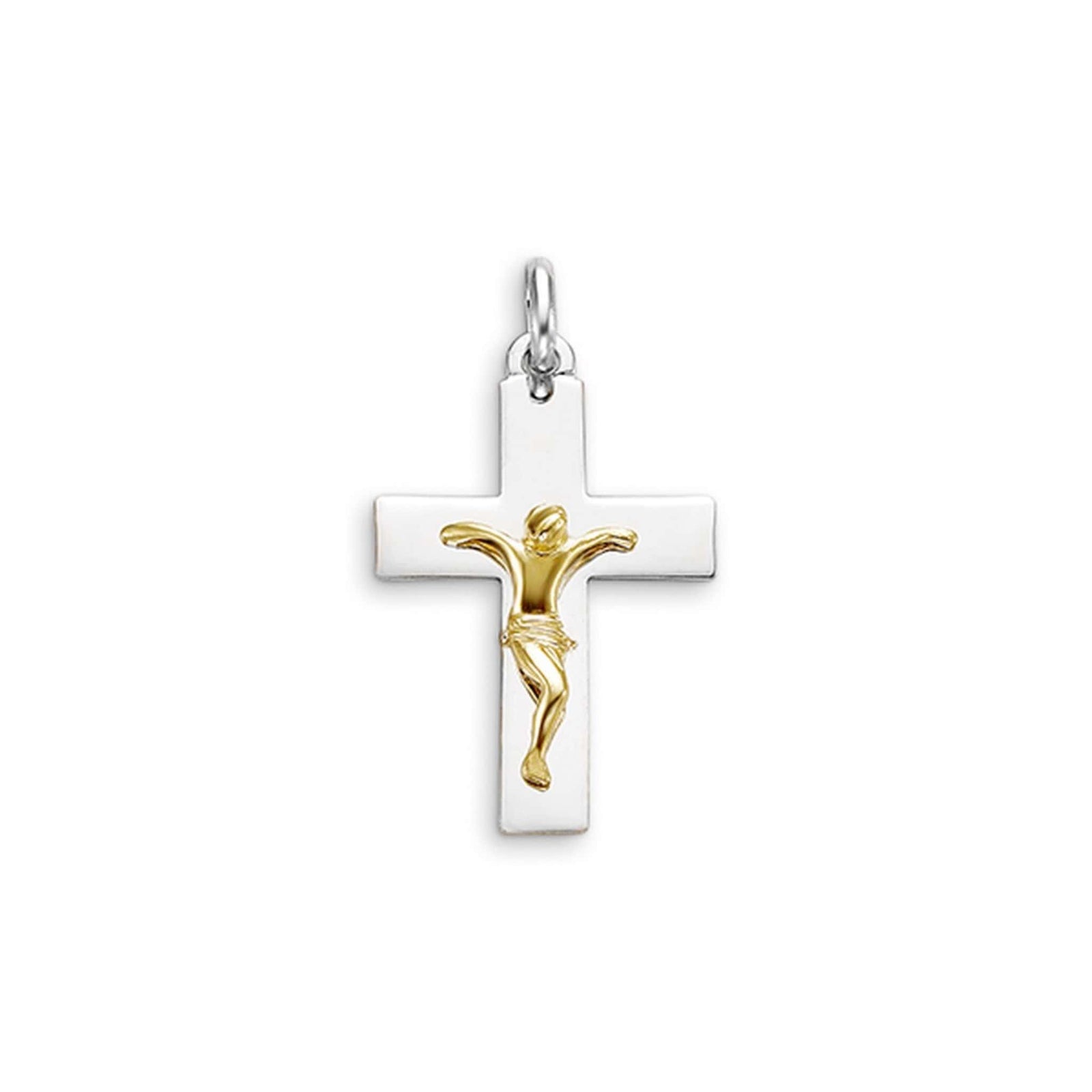 10K Two-Tone Crucifix Cross Pendant at Arman's Jewellers 