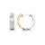 10K Yellow & White Gold Huggie Hoop Earrings at Arman's Jewellers