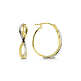 10K Two-Tone Double Twist Hoop Earrings at Arman's Jewellers