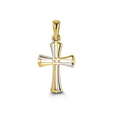 10K Two-Tone Modern Cross Pendant at Arman's Jewellers