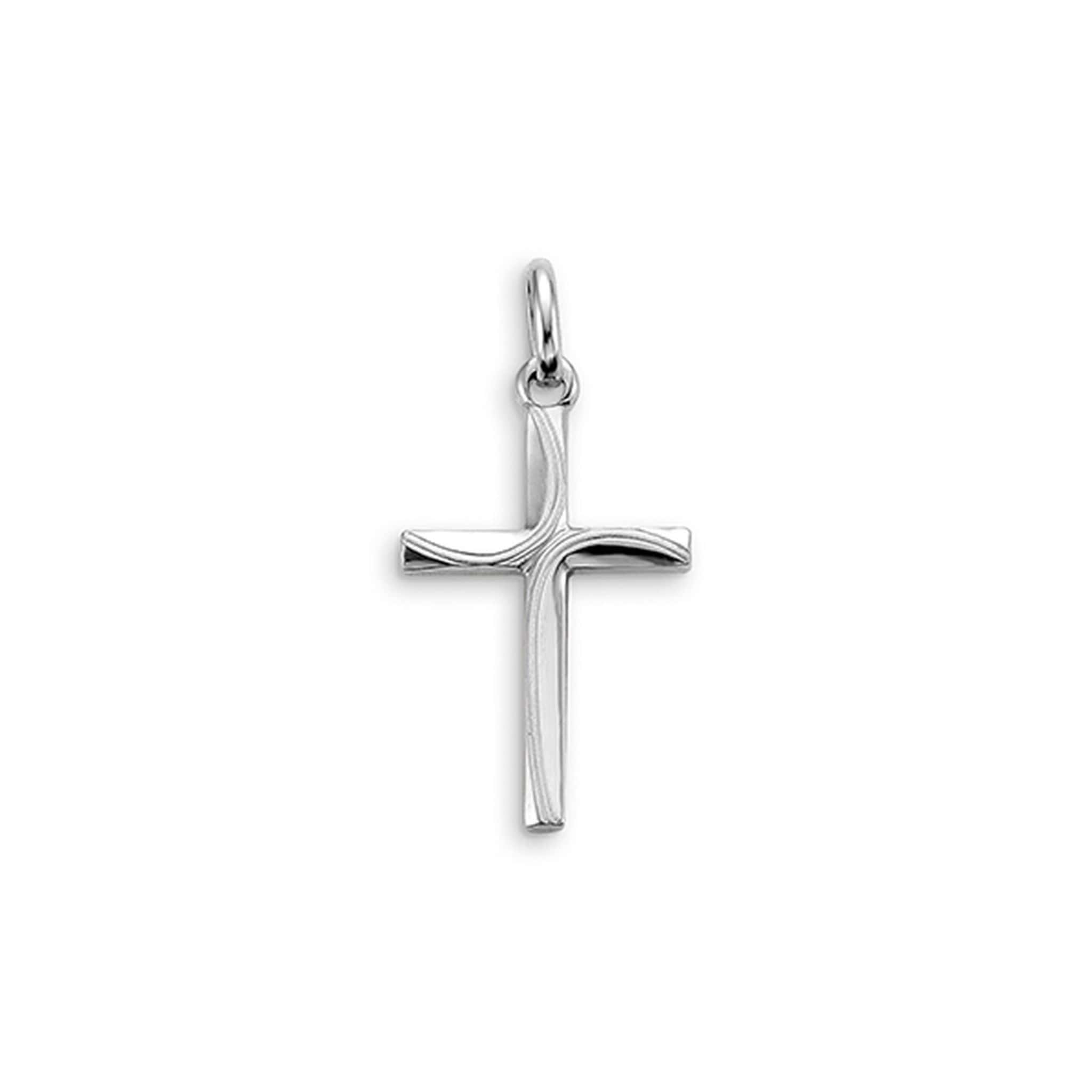 10K White Gold Detailed Cross Pendant at Arman's Jewellers