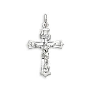 10K White Gold Crucifix Cross Pendant at Arman's Jewellers