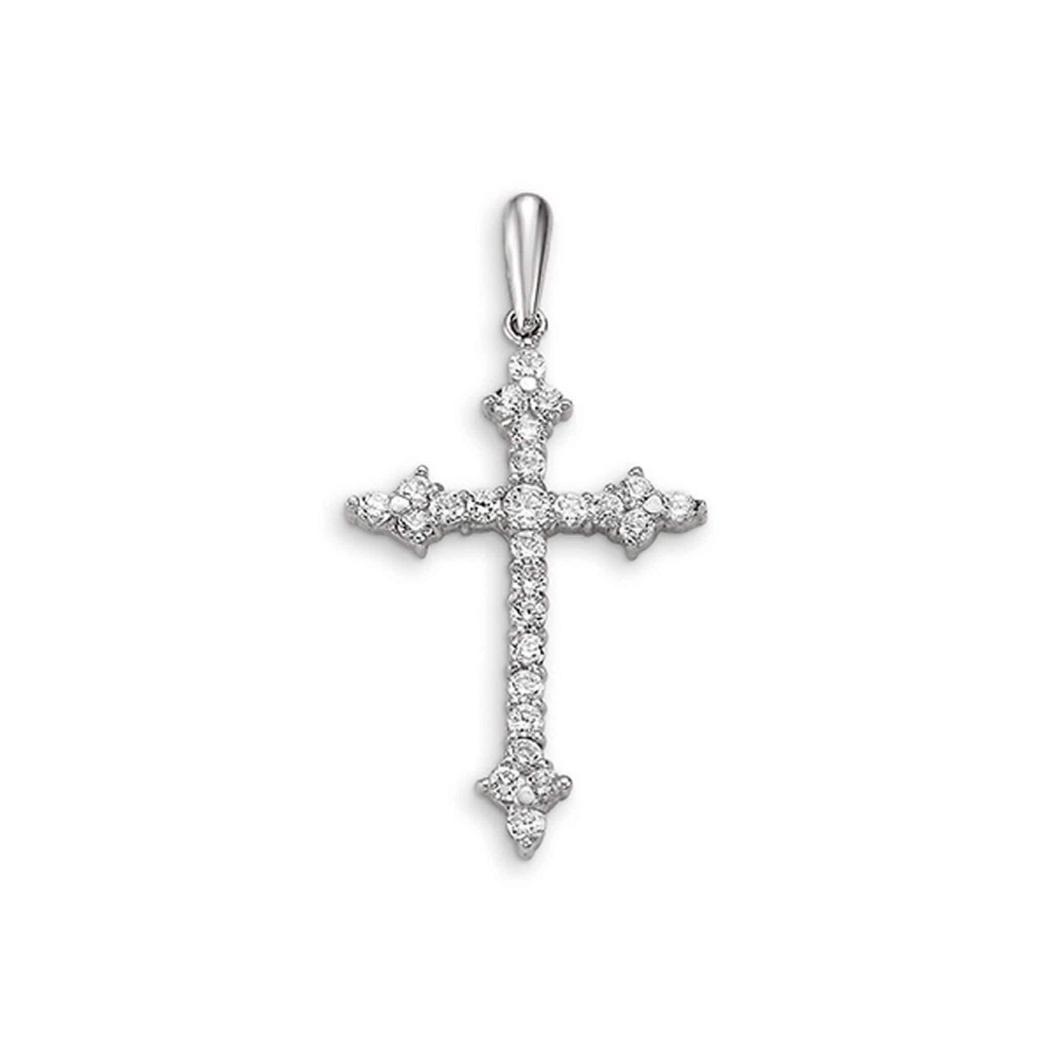10K White Gold Cubic Zirconia Pendant at Arman's Jewellers