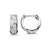 10K White Gold Diamond-Cut Huggie Hoop Earrings at Arman's Jewellers 