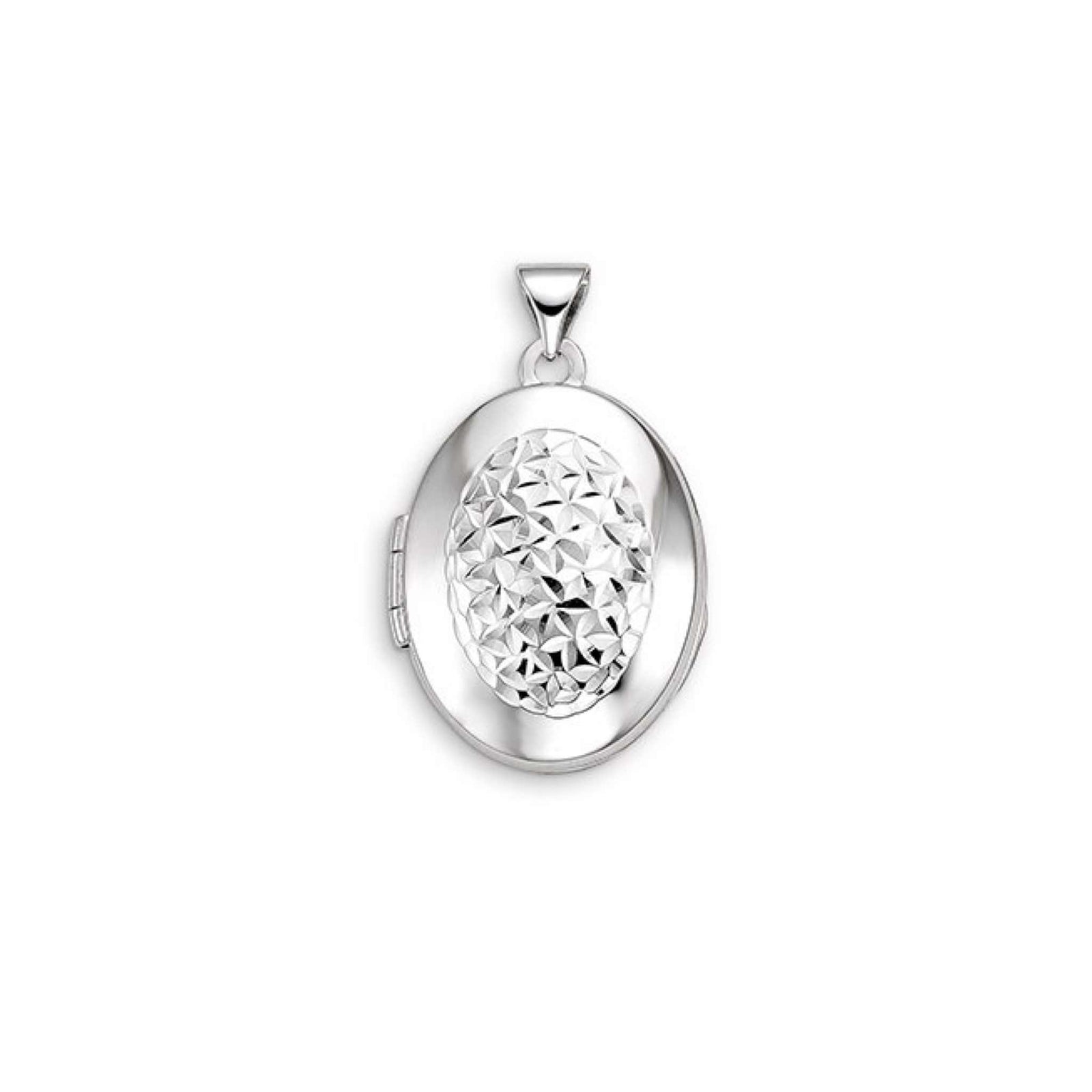 10K Yellow Gold Diamond-Cut Oval Locket at Arman's Jewellers