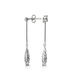 10K White Gold Diamond Cut Dangle Earrings at Arman's Jewellers 