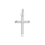 10K Simple White Gold Small Cross Pendant at Arman's Jewellers