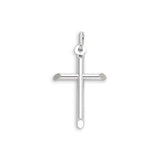 10K Simple White Gold Small Cross Pendant at Arman's Jewellers
