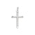 10K Simple White Gold Small Cross Pendant at Arman's Jewellers