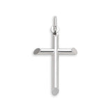 10K Simple White Gold Large Cross Pendant at Arman's Jewellers