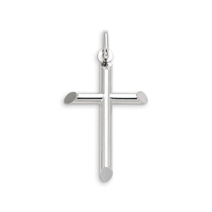 10K Simple White Gold Large Cross Pendant at Arman's Jewellers