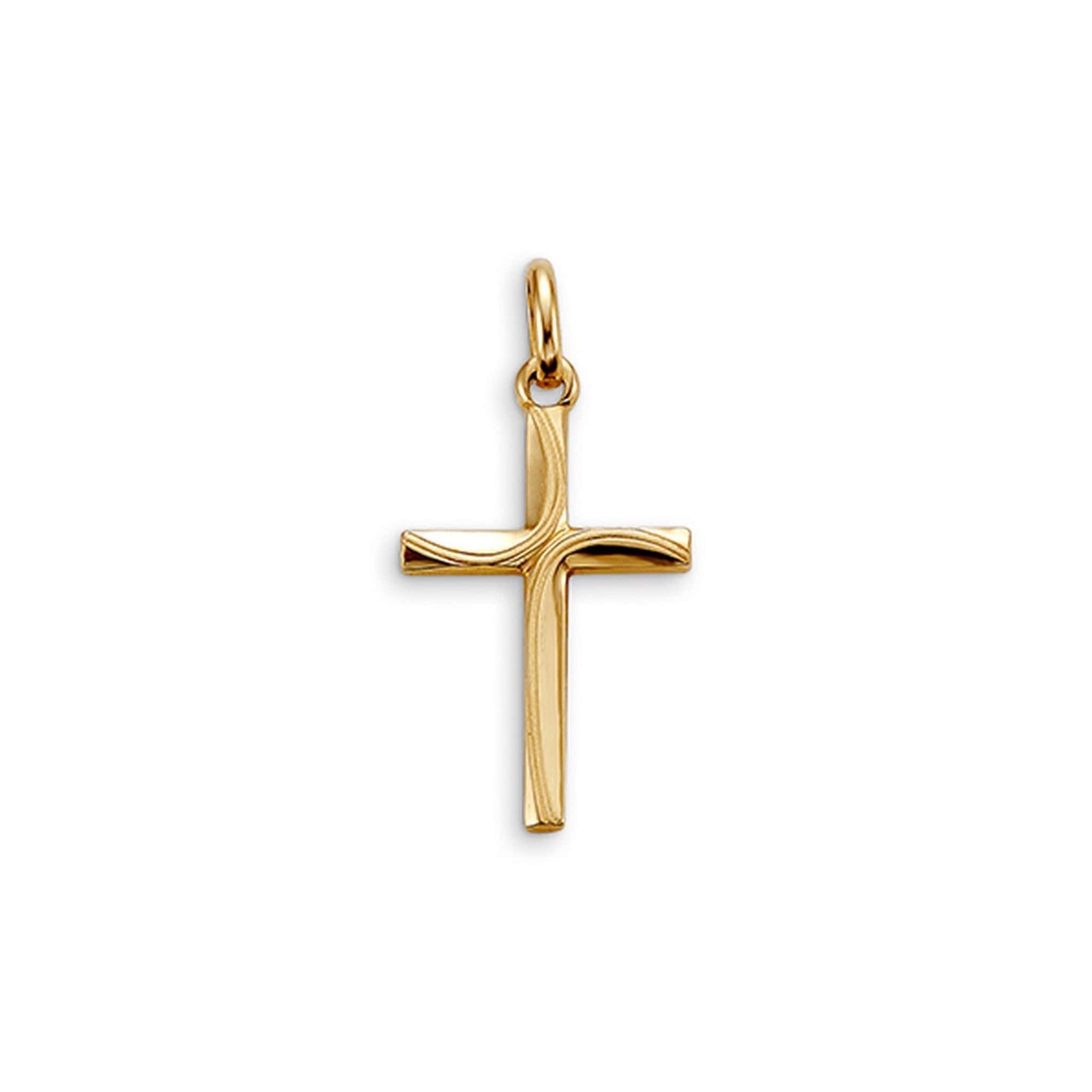 10K Yellow Gold Detailed Cross Pendant at Arman's Jewellers