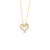10K Yellow Gold 0.10ctw Diamond Heart Necklace at Arman's Jewellers