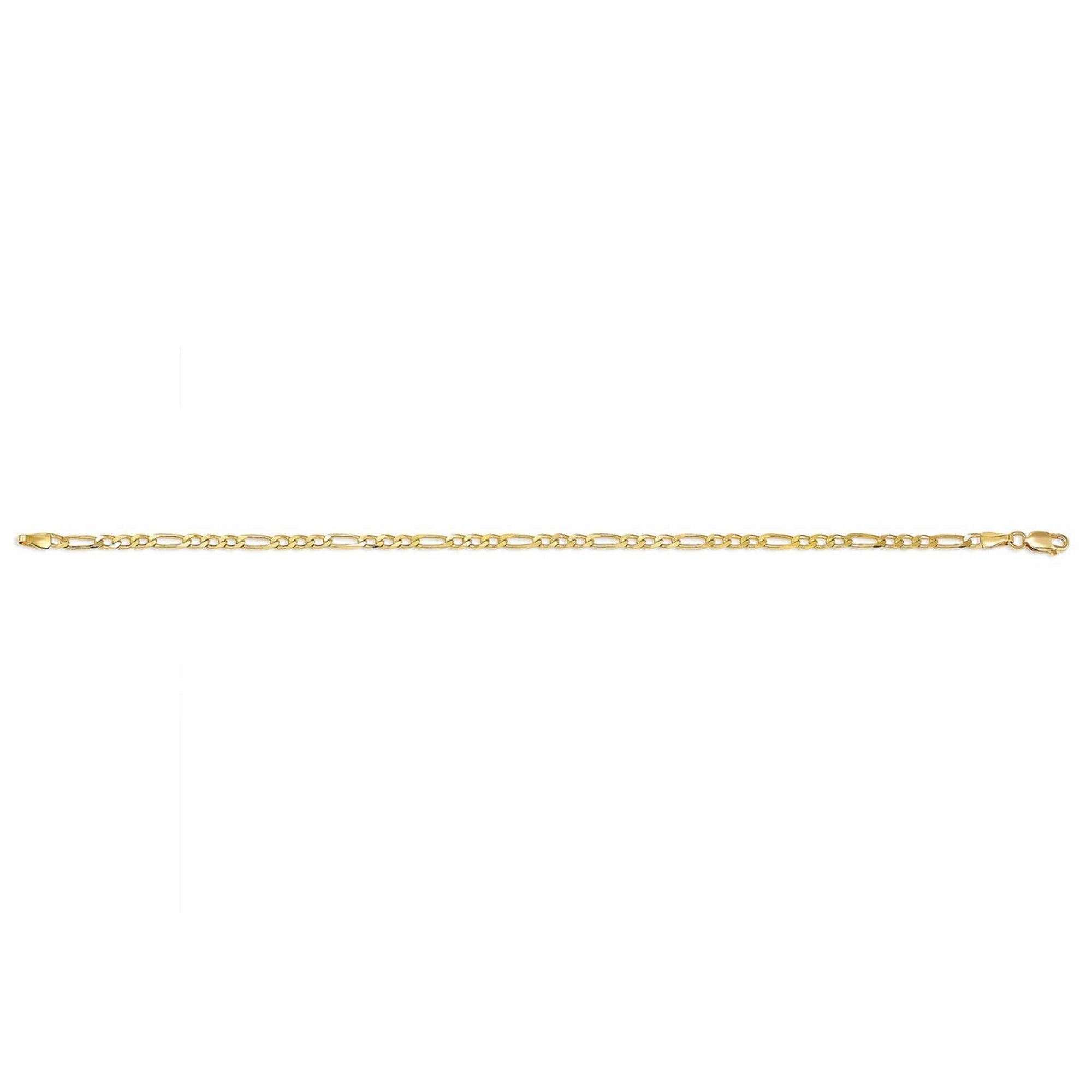 10K Yellow Gold Figaro Chain Anklet at Arman's Jewellers