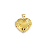 10K Yellow Gold Floral Heart Locket at Arman's Jewellers