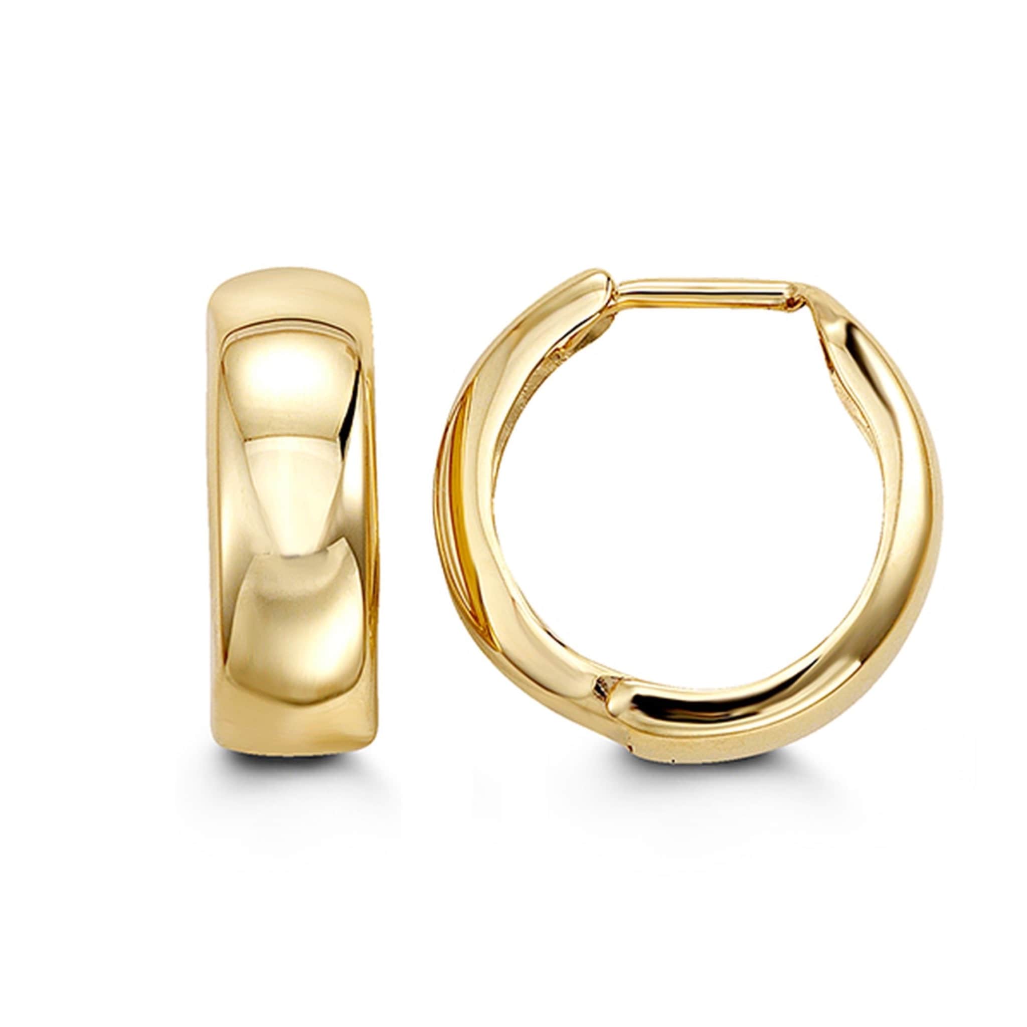 10K Yellow Gold Huggie Hoop Earrings at Arman's Jewellers 