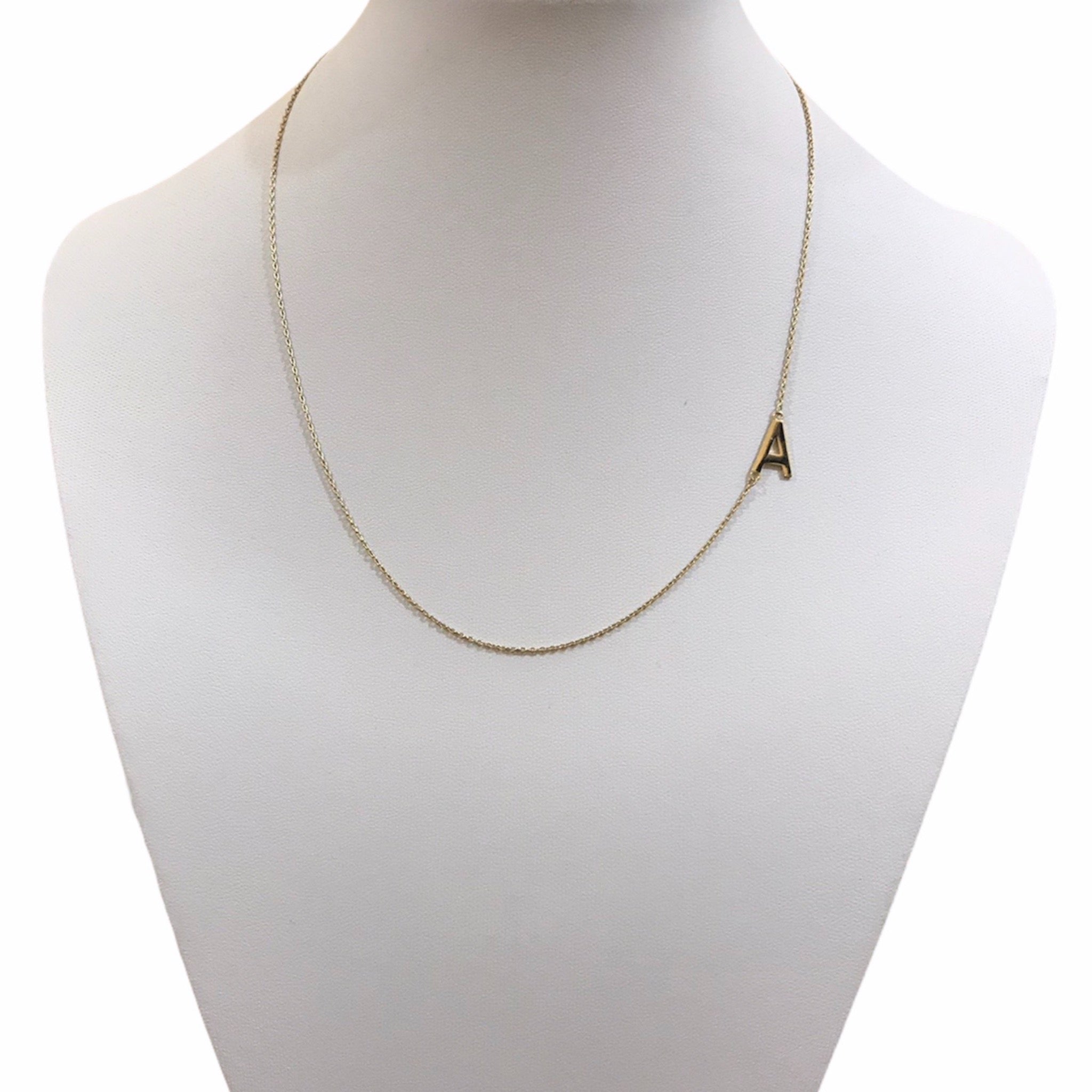10K Yellow Gold Me Initial Necklace at Arman's Jewellers
