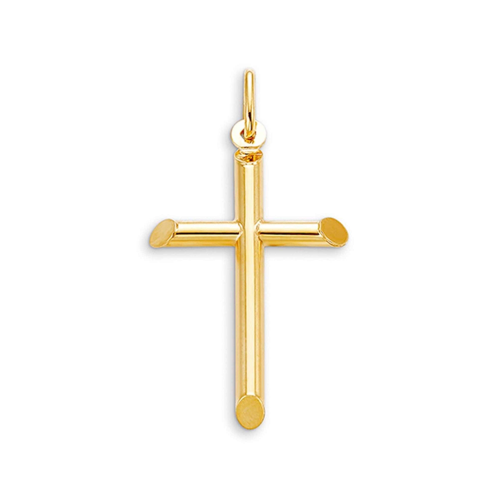 10K Simple Yellow Gold Small Cross Pendant at Arman's Jewellers